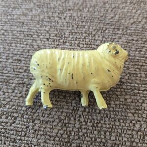 Yellow Sheep Metal Mini Figurine